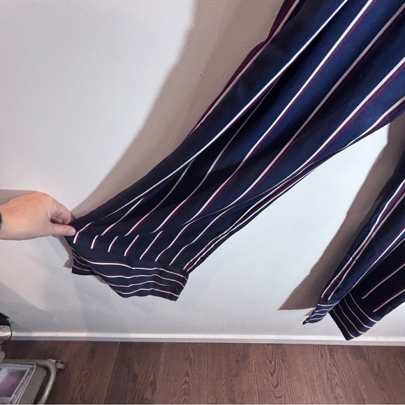 BARDOT Sz 8 Medium Jumpsuit Wide Leg Front Bow Spaghetti Straps Zipper Closure - Picture 5 of 14